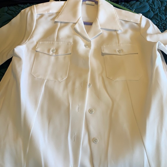 Navy Officer Female Whites Blouse - Picture 1 of 4